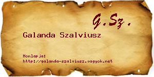 Galanda Szalviusz névjegykártya